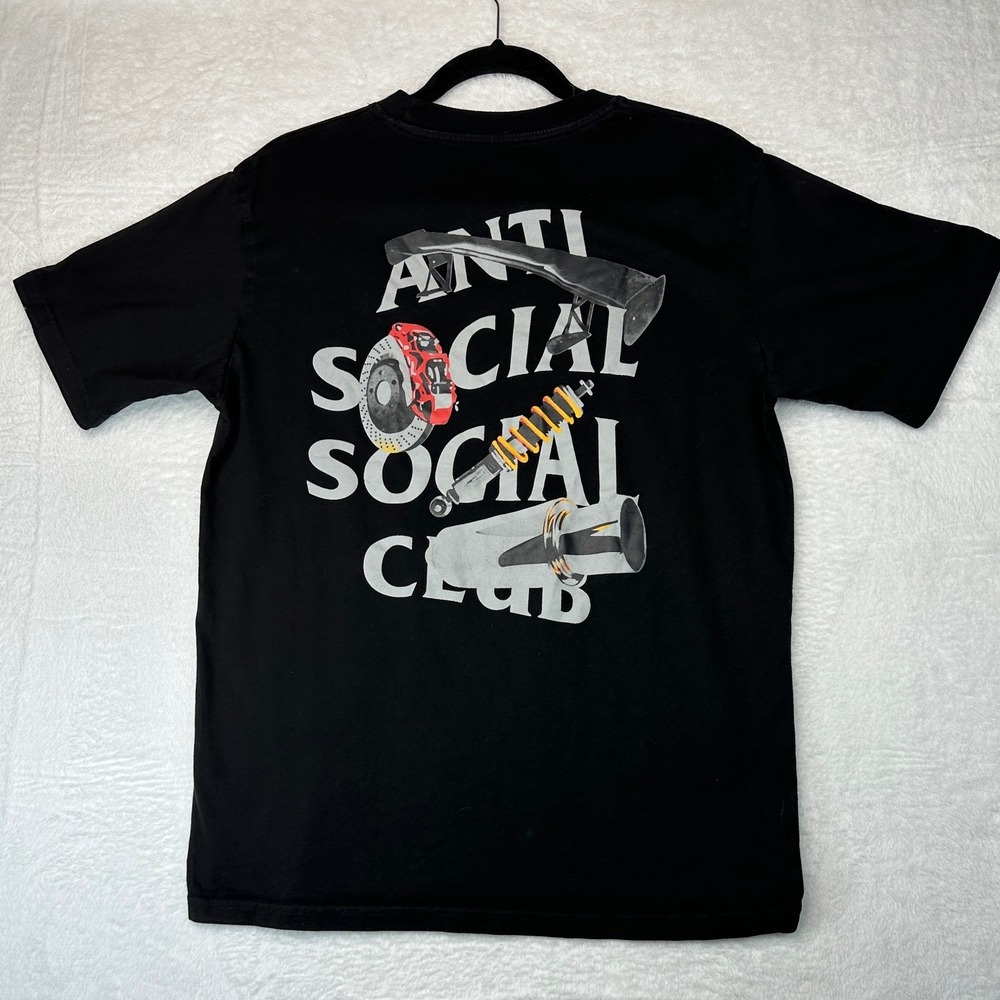 Anti Social Social Club Graphic Tee Mens Large Black Automotive Back Print